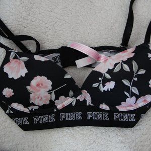 VS Pink Wireless Floral Bra
